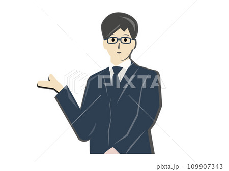 何を紹介しているセールスマン 109907343