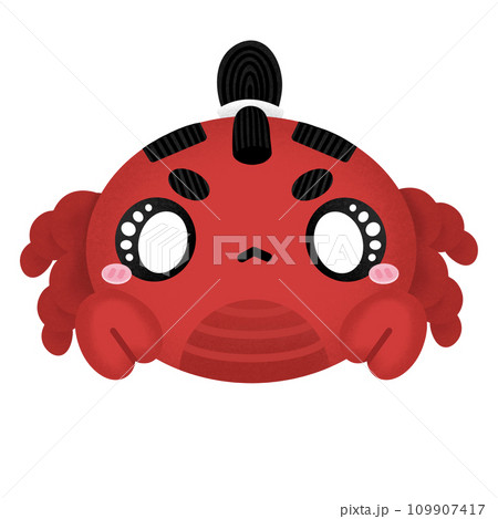 Cute Samurai Crab Cartoon Cute Red Crab Cute Crab Mascot Character Kawaii Cartoon illustration Cute Crab Japanese Crab Kawaii Red Crab Red Animal 109907417