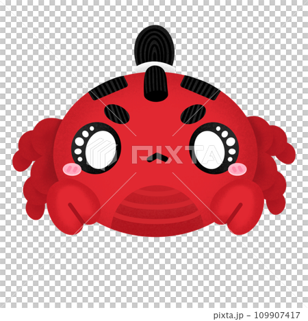 Cute Samurai Crab Cartoon Cute Red Crab Cute Crab Mascot Character Kawaii Cartoon illustration Cute Crab Japanese Crab Kawaii Red Crab Red Animal 109907417