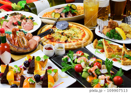 忘年会や新年会の洋食パーティー料理 バリエーション豊かなパーティーコース 忘年会や新年会の洋食パーティー料理 バリエーション豊かなパーティーコース 109907513
