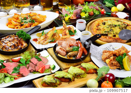 忘年会や新年会の洋食パーティー料理 バリエーション豊かなパーティーコース 忘年会や新年会の洋食パーティー料理 バリエーション豊かなパーティーコース 109907517