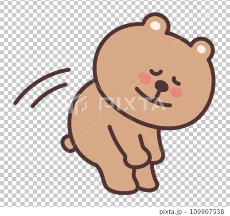 可愛的熊插畫鞠躬 109907538