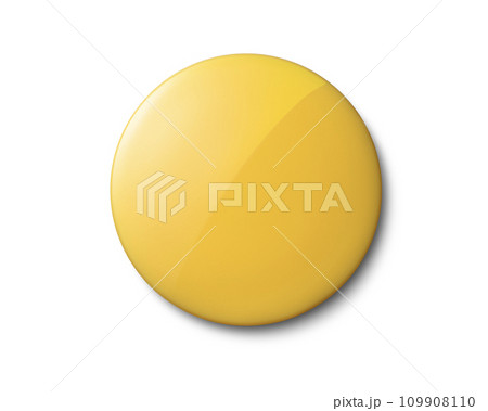 黄色いマグネットもしくは缶バッジ 109908110