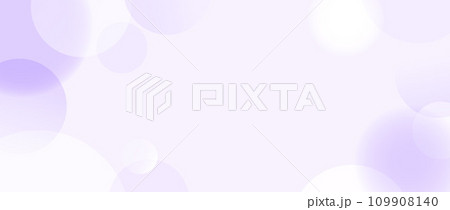 Soft purple sphere background. Abstract light floating bubble or ball wallpaper. Blur gradient circle backdrop. Vector horizontal design template for banner, poster, presentation, brochure, leaflet 109908140