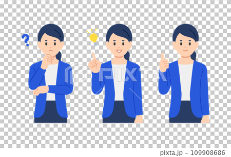 一組提出問題、啟發、善良的商務人士女性【人物矢量圖素材】 一組提出問題、啟發、善良的商務人士女性【人物矢量圖素材】 109908686