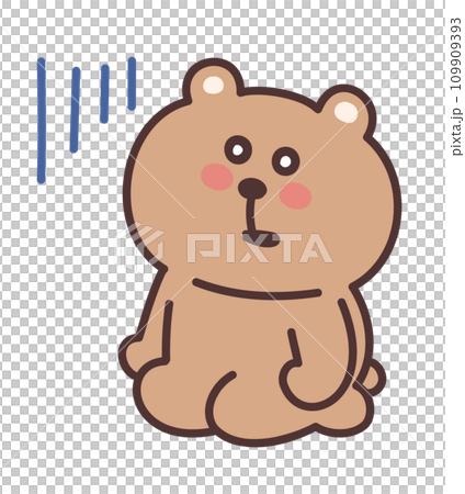Cute bear illustration depressed 109909393