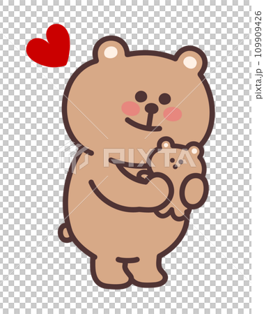 Cute bear illustration stuffed toy Cute bear illustration stuffed toy 109909426