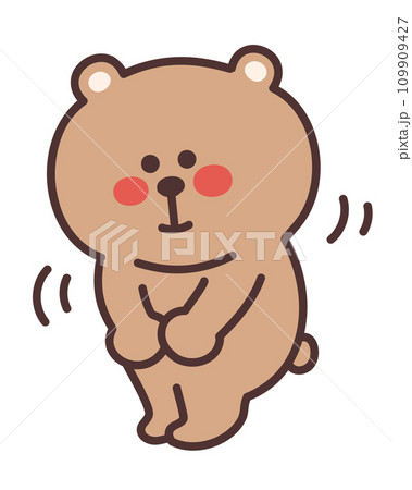 かわいいクマのイラスト 恥ずかしい かわいいクマのイラスト 恥ずかしい 109909427