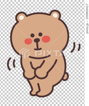 Cute bear illustration embarrassing 109909427
