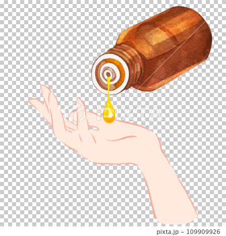 美容護理圖像插圖油化妝品手 109909926