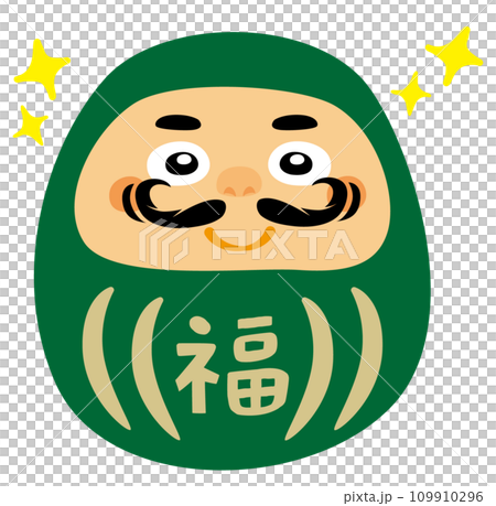 眼睛閃亮的達摩可愛流行插畫 109910296