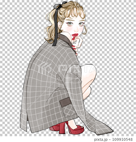 ジャケットを羽織っている女性2 109910548