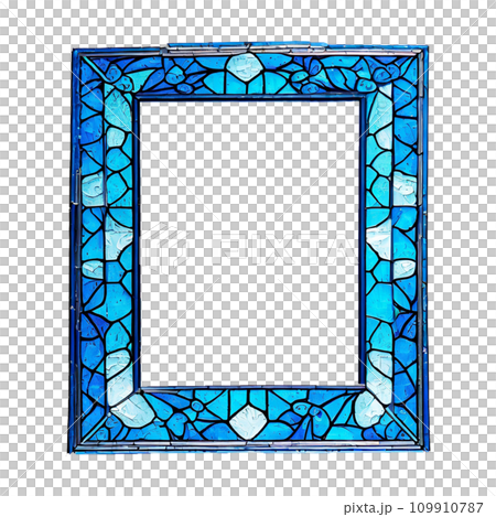 藍色彩色玻璃相框 109910787