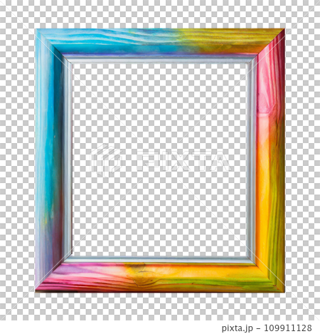 colorful wooden picture frames 109911128