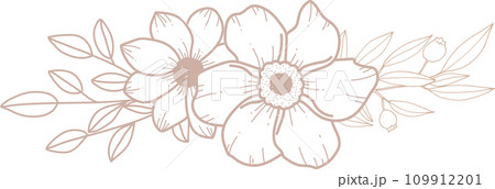 Flower bouquet line art 109912201