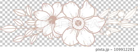 Flower bouquet line art 109912201