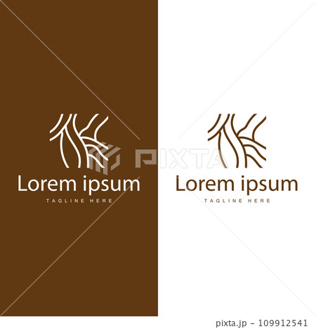 Wood logo design structure layers forest tree bark vector template Wood logo design structure layers forest tree bark vector template 109912541