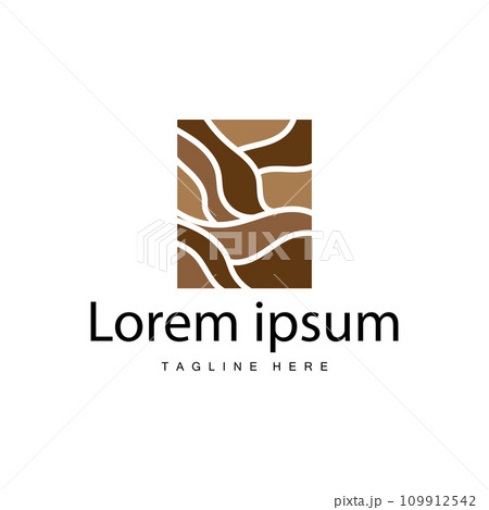 Wood logo design structure layers forest tree bark vector template 109912542