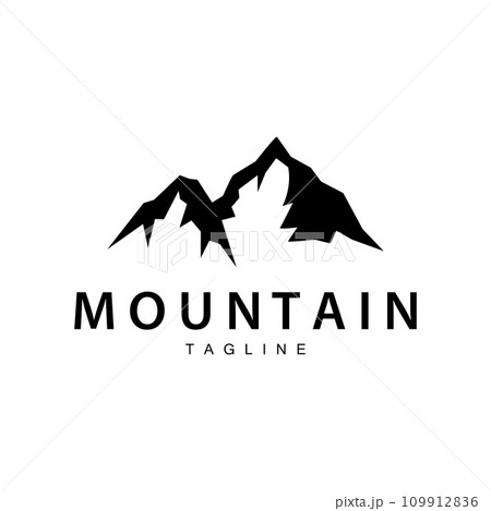 Mountain Logo Simple Design Adventure Model Silhouette Landscape Simple Modern Style Brand Product Business 109912836