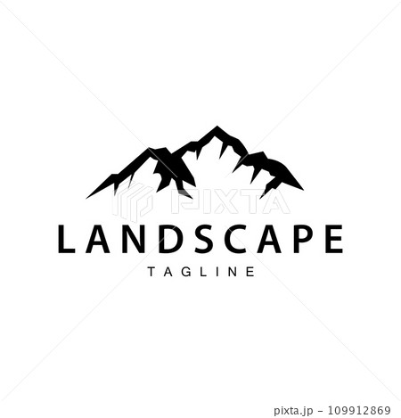 Mountain Logo Simple Design Adventure Model Silhouette Landscape Simple Modern Style Brand Product Business 109912869