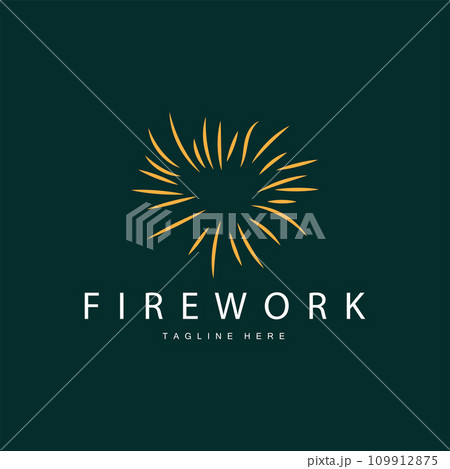 Firework Logo, Simple Line Model Design New Year Celebration Day Illustration, Template Vector Firework Logo, Simple Line Model Design New Year Celebration Day Illustration, Template Vector 109912875