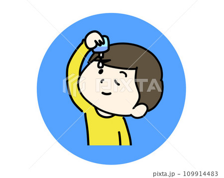 目薬　男性　イラスト 109914483