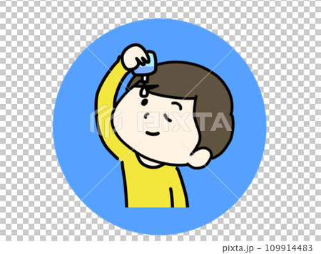 目薬　男性　イラスト 109914483