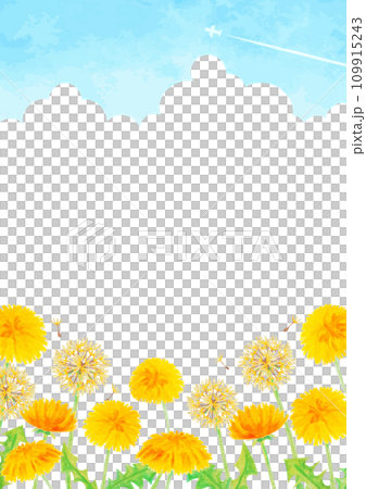 可愛的蒲公英和藍天風景圖 可愛的蒲公英和藍天風景圖 109915243