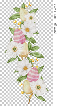 Easter watercolor hand paint clipart 109915244