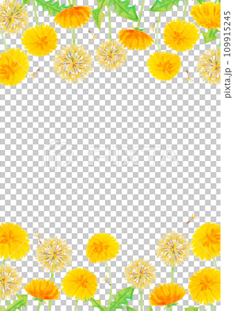 Gentle handwritten dandelion frame 109915245