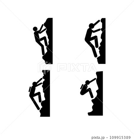 wall climbing icon on white background 109915389