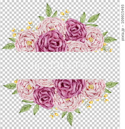 flower wreath watercolor hand paint 109915493