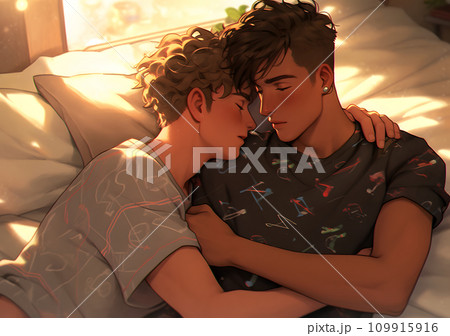 抱き合う男性カップル 抱き合う男性カップル 109915916