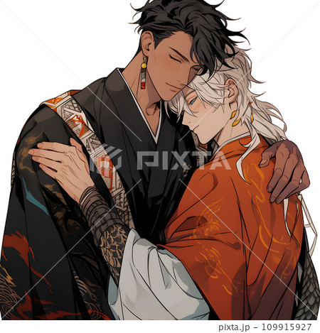 抱き合う男性カップル 109915927