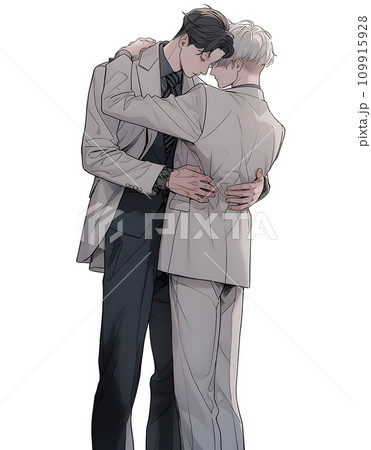 抱き合う男性カップル 抱き合う男性カップル 109915928