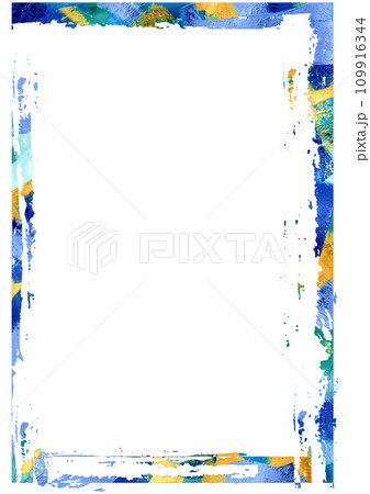 Metallic Blue Edge Frame Digital Painting Metallic Blue Edge Frame Digital Painting 109916344