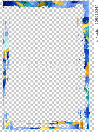 Metallic Blue Edge Frame Digital Painting Metallic Blue Edge Frame Digital Painting 109916344