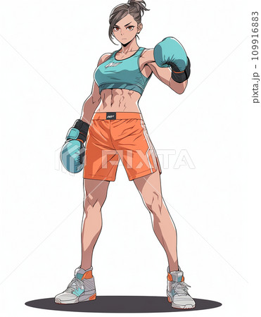 女性ボクサー 109916883