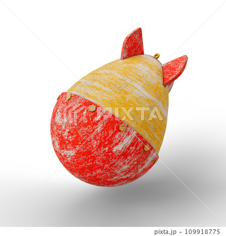 Atomic Nuclear Bomb on White Background. One of the Nuclear War Symbol. 3D Illustration. File with Clipping Path. Atomic Nuclear Bomb on White Background. One of the Nuclear War Symbol. 3D Illustration. File with Clipping Path. 109918775
