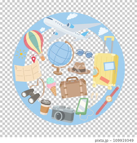 Travel image illustration circular 109919349