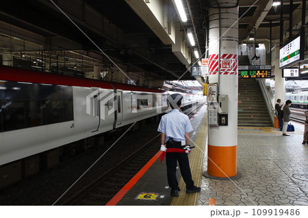 中央快速線八王子駅に停車中の特急成田エクスプレス号 中央快速線八王子駅に停車中の特急成田エクスプレス号 109919486