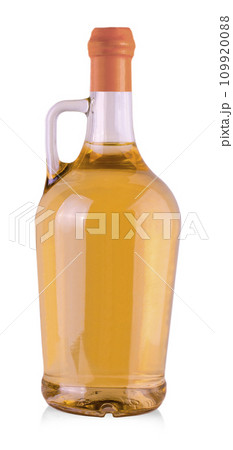 Original bottle with wine isolated on white background with clipping path 109920088