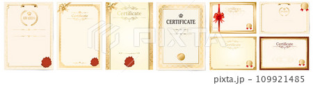abstract certificate award design template with re 109921485