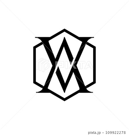 Letter VA linked overlapping logo 109922278