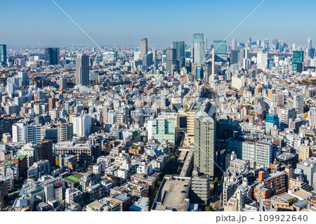 「東京都」恵比寿ガーデンプレス展望スペースから都心方向を望む 109922640