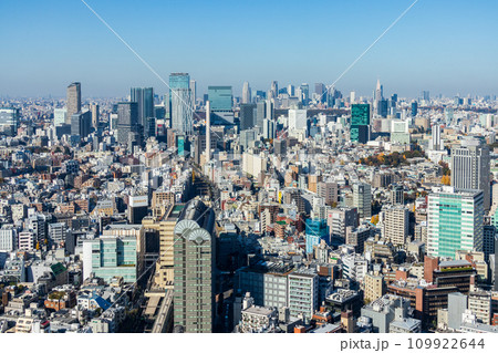 「東京都」恵比寿ガーデンプレス展望スペースから都心方向を望む 109922644