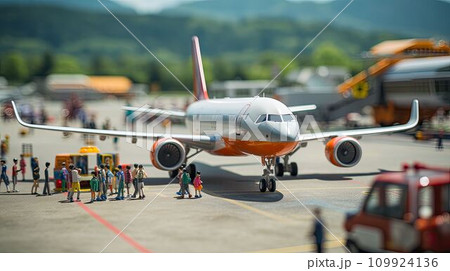 多くの人で混雑している空港 109924136