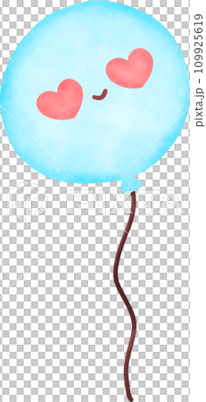 Cute Blue balloon element, Hand drawn, doodle illustration Cute Blue balloon element, Hand drawn, doodle illustration 109925619