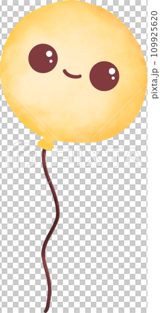 Cute Yellow balloon element, Hand drawn, doodle illustration Cute Yellow balloon element, Hand drawn, doodle illustration 109925620