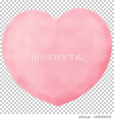 Pink heart watercolor clip art Pink heart watercolor clip art 109926038